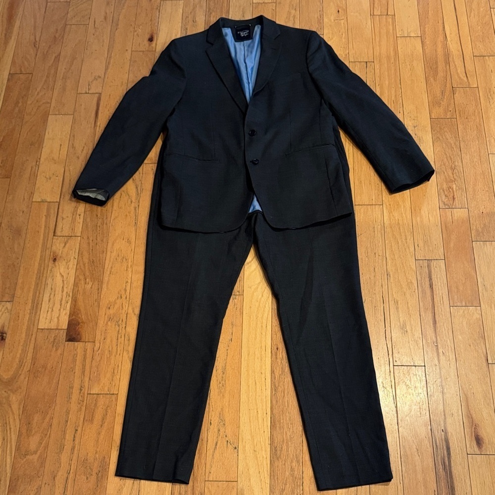 Original Penguin | Dark Charcoal Suit with Blue Lining | size 40R | 38/32